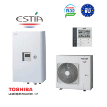 Термопомпа Toshiba Estia HWT-1101XWHM3W-E / HWT-1101HRW-E Powerfull R32 (11,0 kW)
